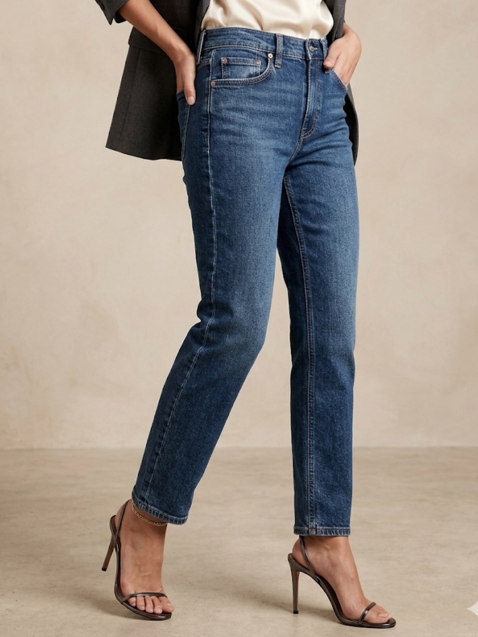 Classic Jeans In Dark Blue
